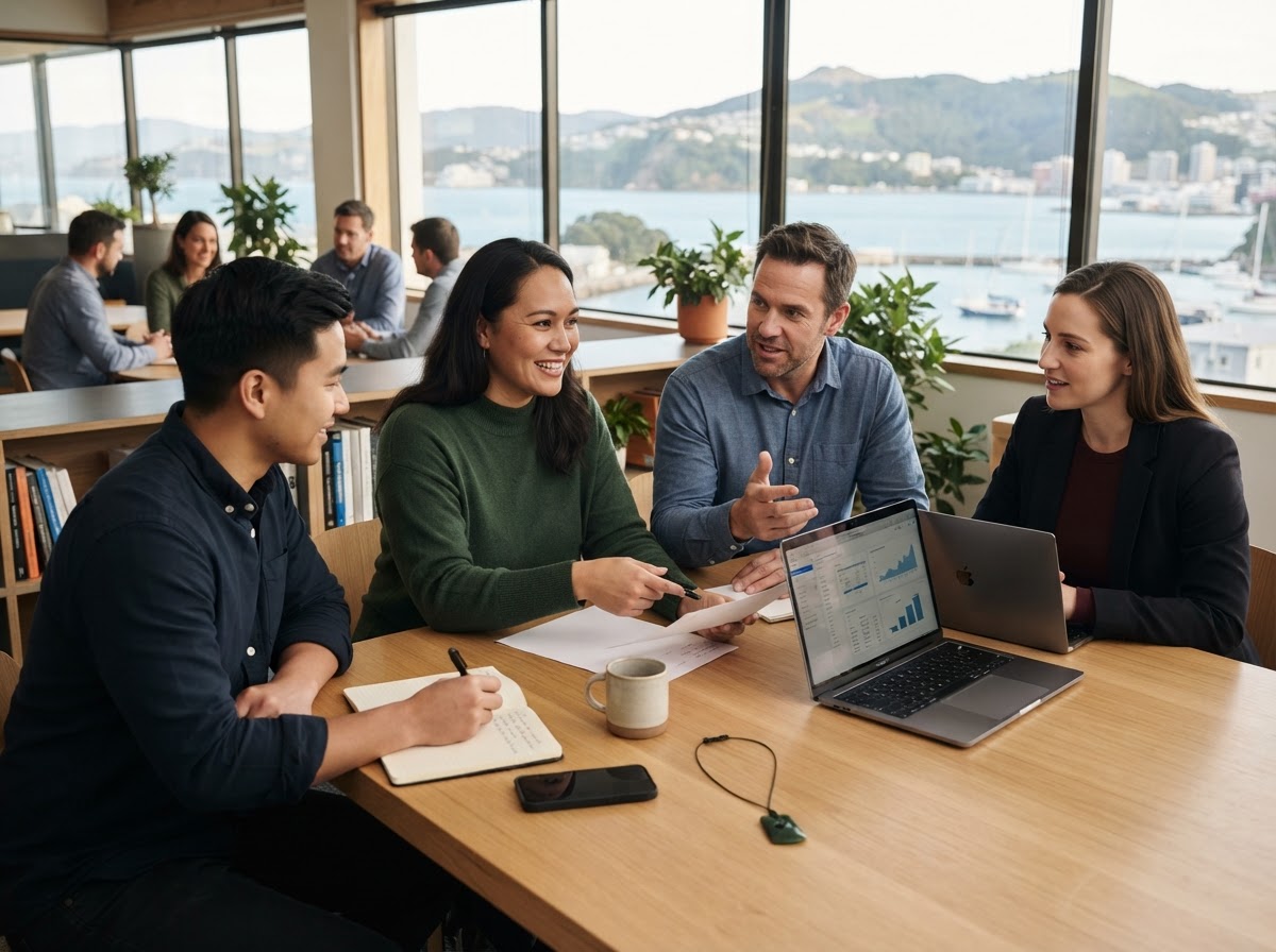 Flux Bondbit team environment reflecting a considered, boutique approach to financial technology